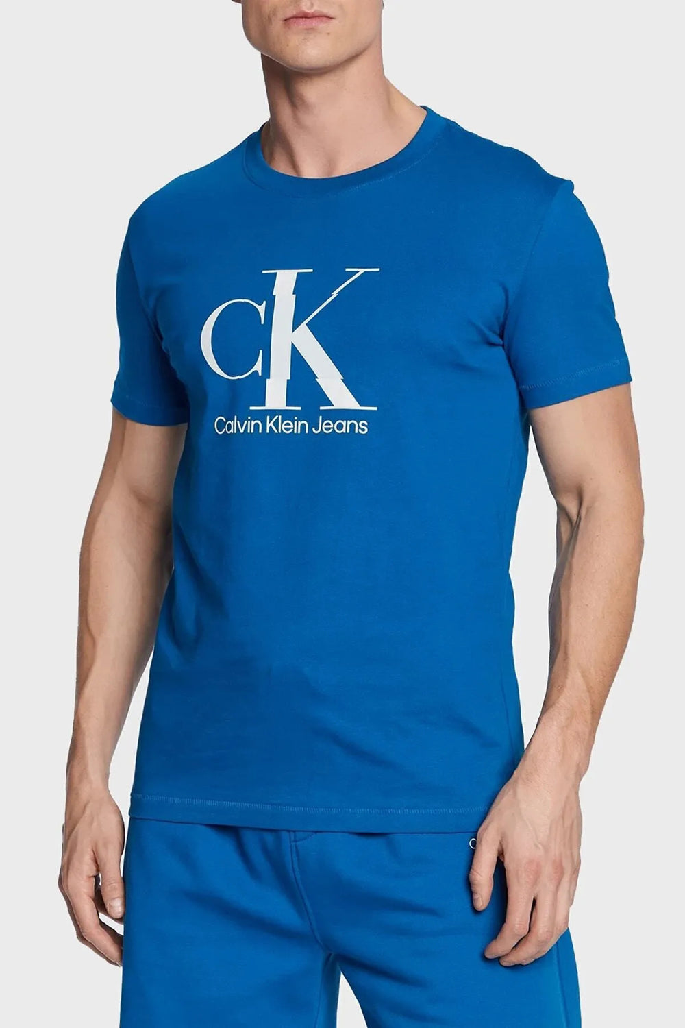 Calvin Klein T Shirt J30j323299 Blue Azul_shot1
