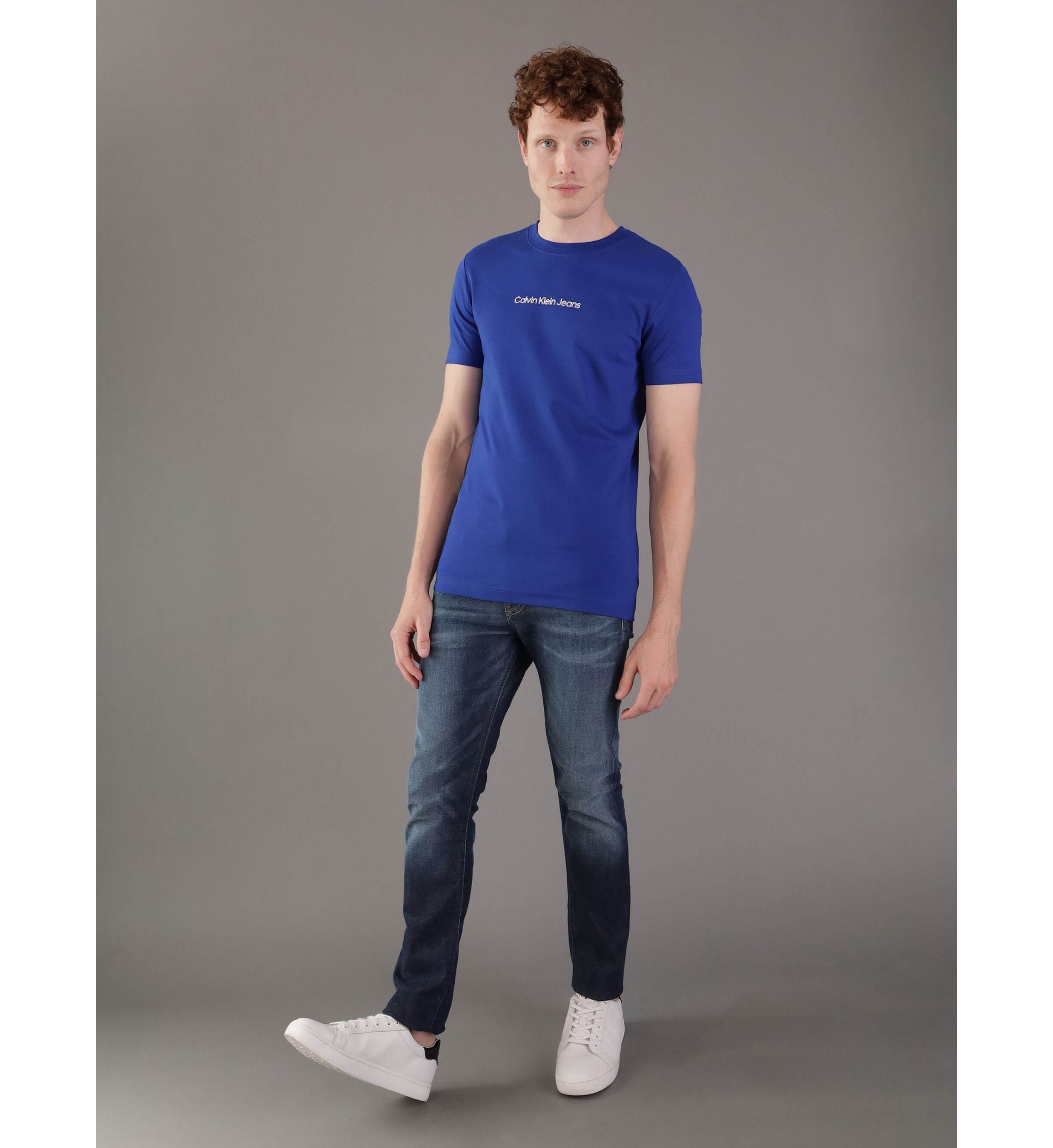 Calvin Klein T Shirt J30j325676 Royal Blue Azul Royal_shot3