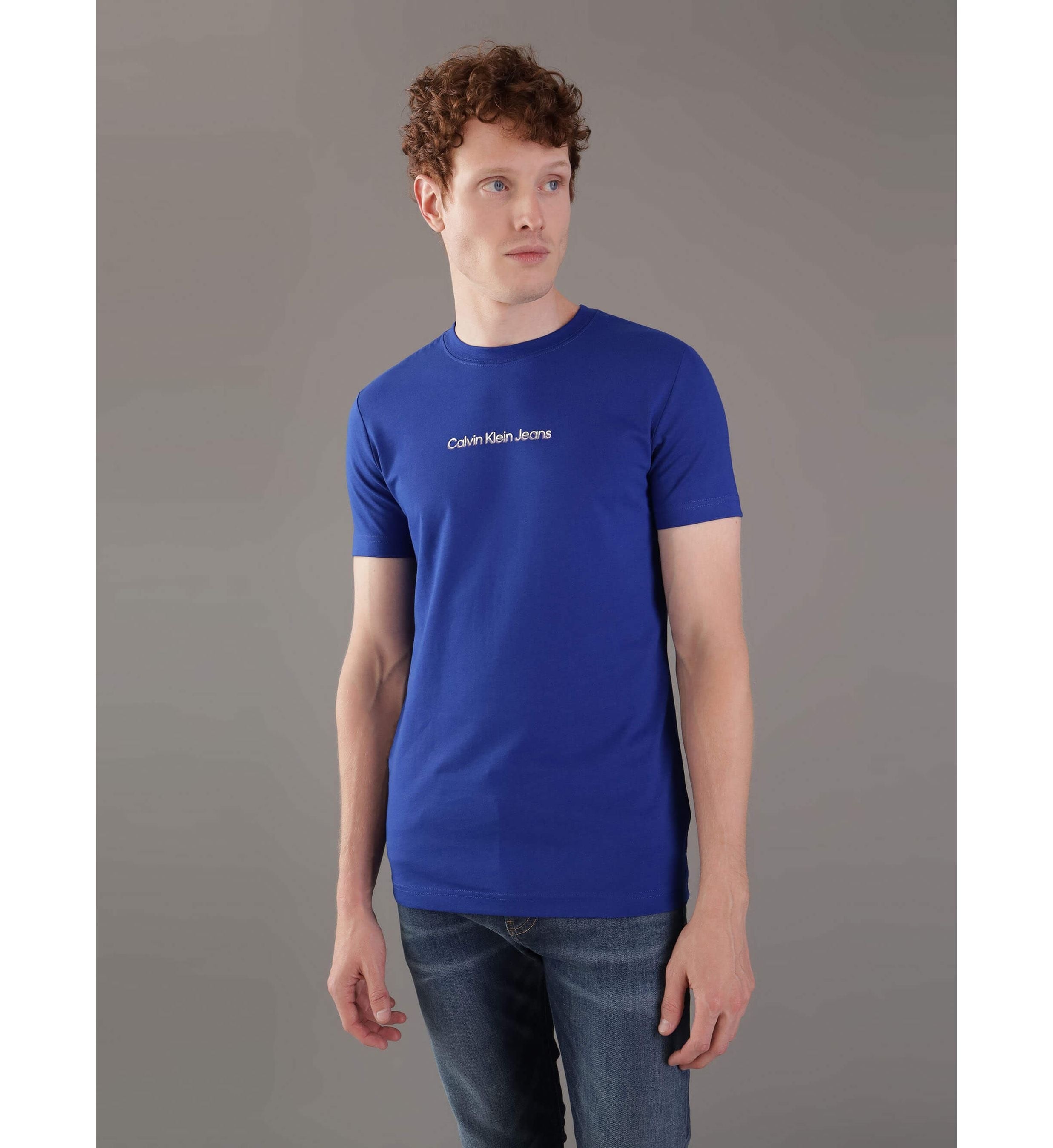 Calvin Klein T Shirt J30j325676 Royal Blue Azul Royal_shot5