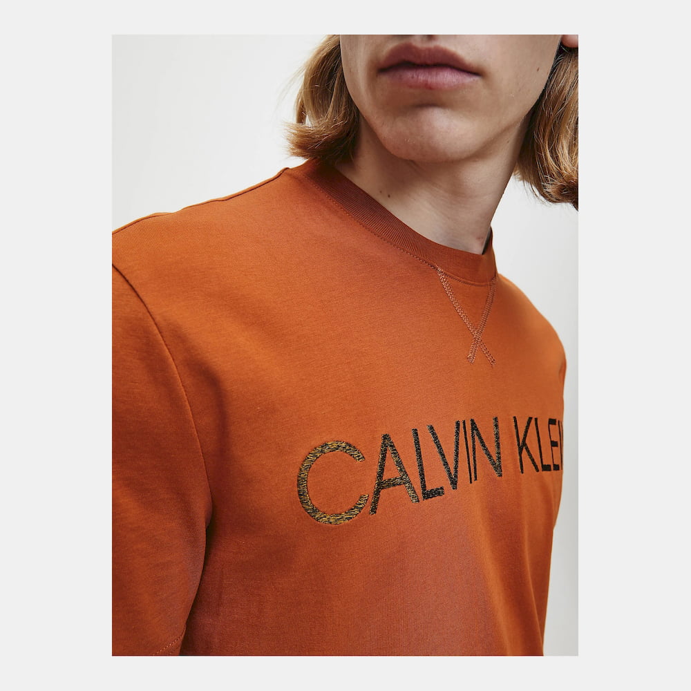 Calvin Klein T Shirt K10k105955 Carrot Carrot Shot3