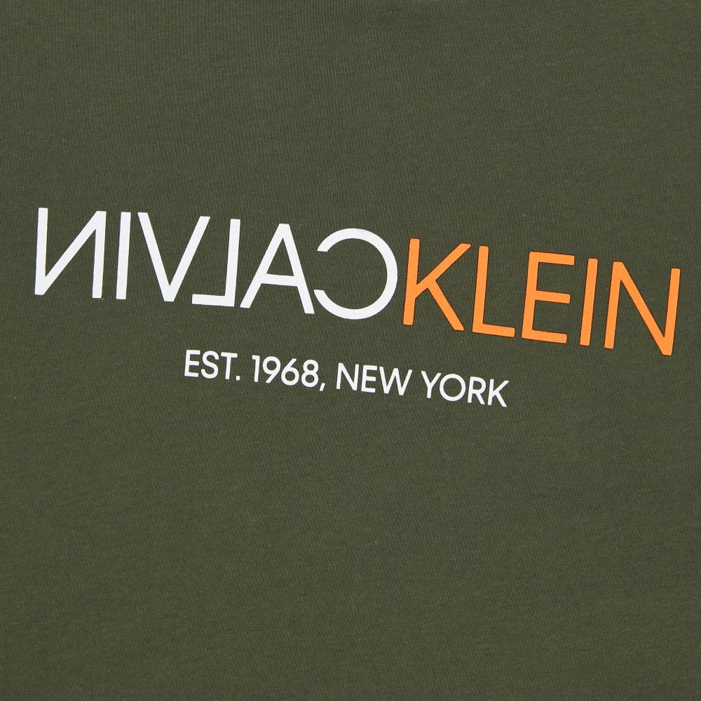 Calvin Klein T Shirt K10k106402 Green Moss Verde Moss Shot3