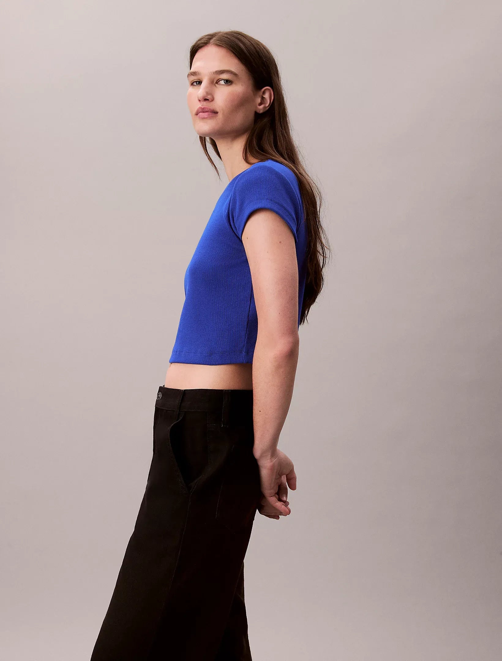 Calvin Klein T Shirt Lv047ab802 Royal Blue Azul Royal_shot5