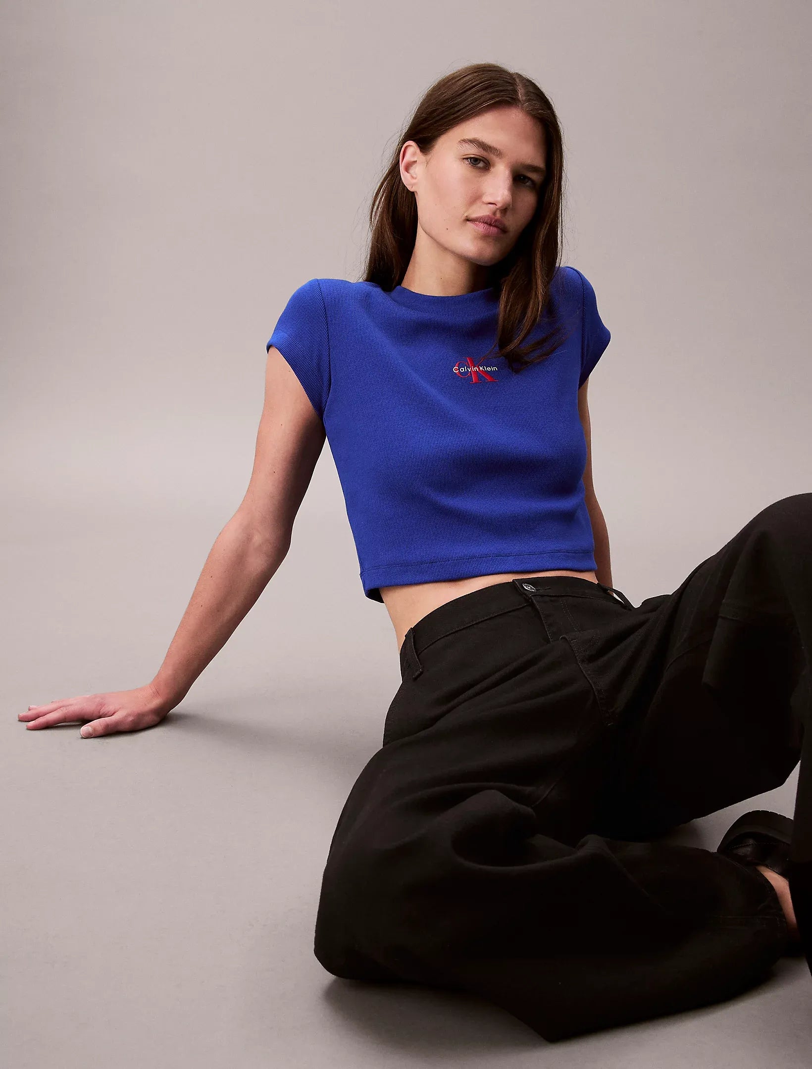 Calvin Klein T Shirt Lv047ab802 Royal Blue Azul Royal_shot6