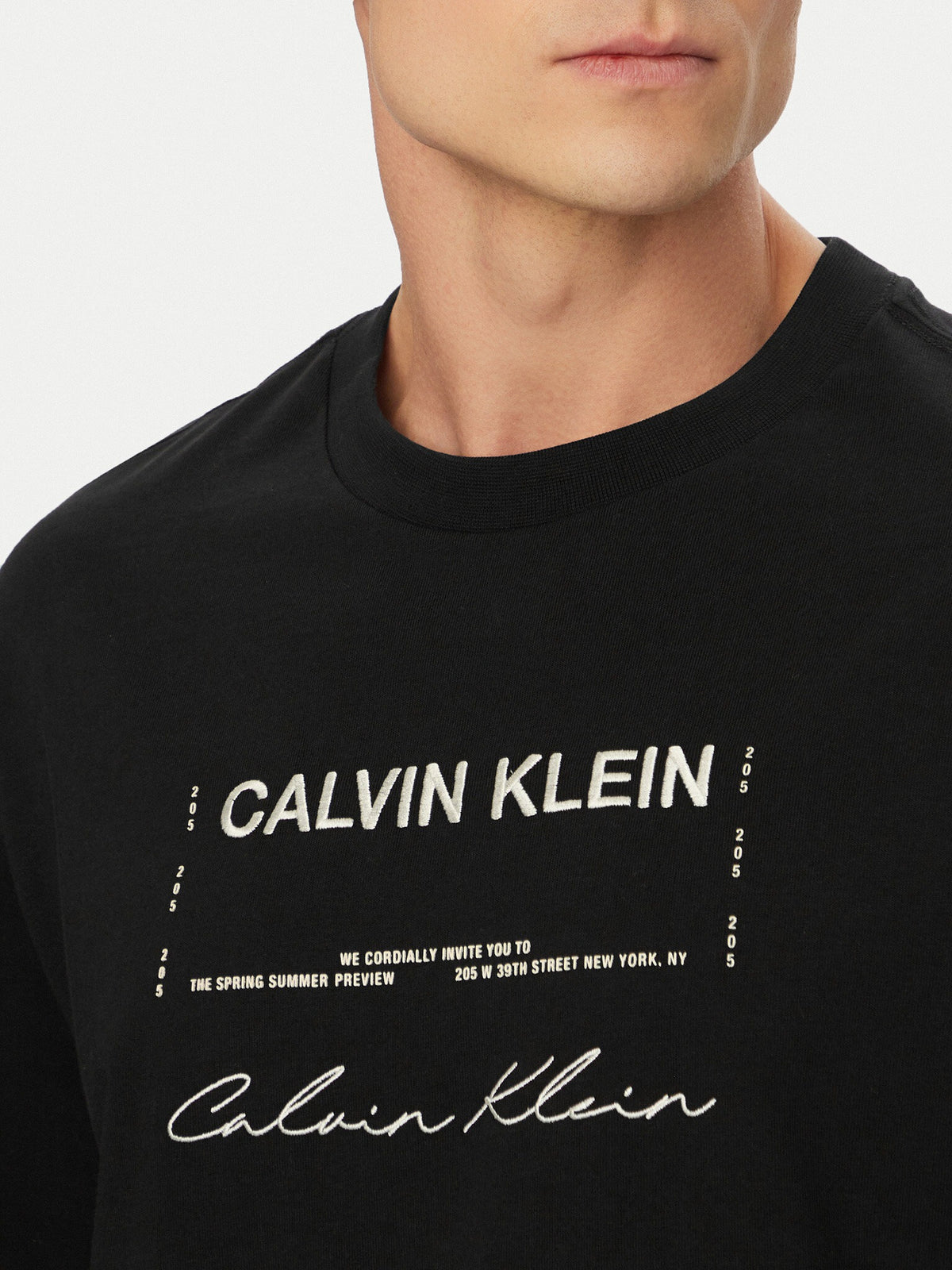 Calvin Klein T Shirt Lv04re827g Black Preto_shot5