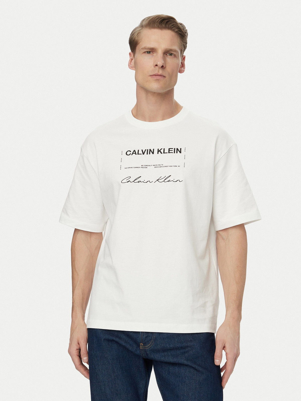 Calvin Klein T Shirt Lv04re827g White Branco_shot1