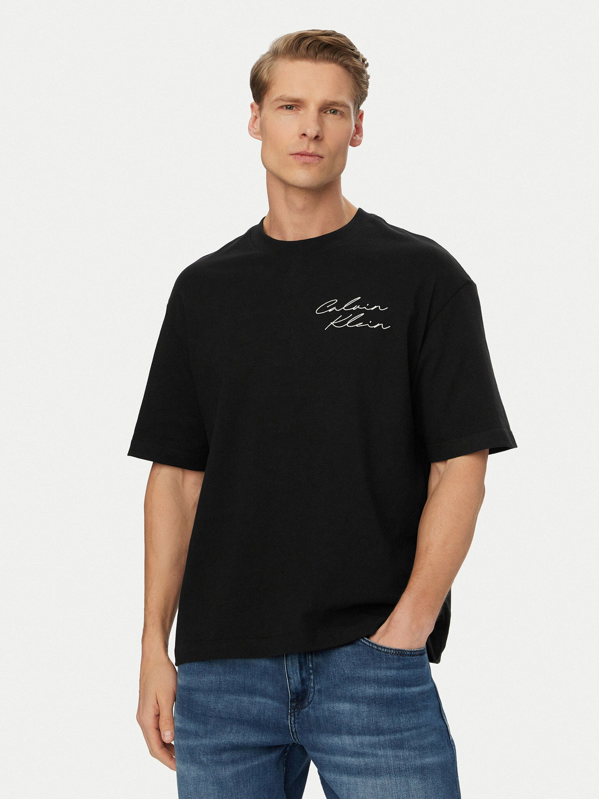 Calvin Klein T Shirt Lv04re828g Black Preto_shot1