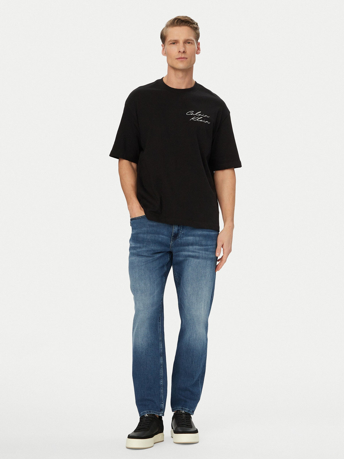 Calvin Klein T Shirt Lv04re828g Black Preto_shot2