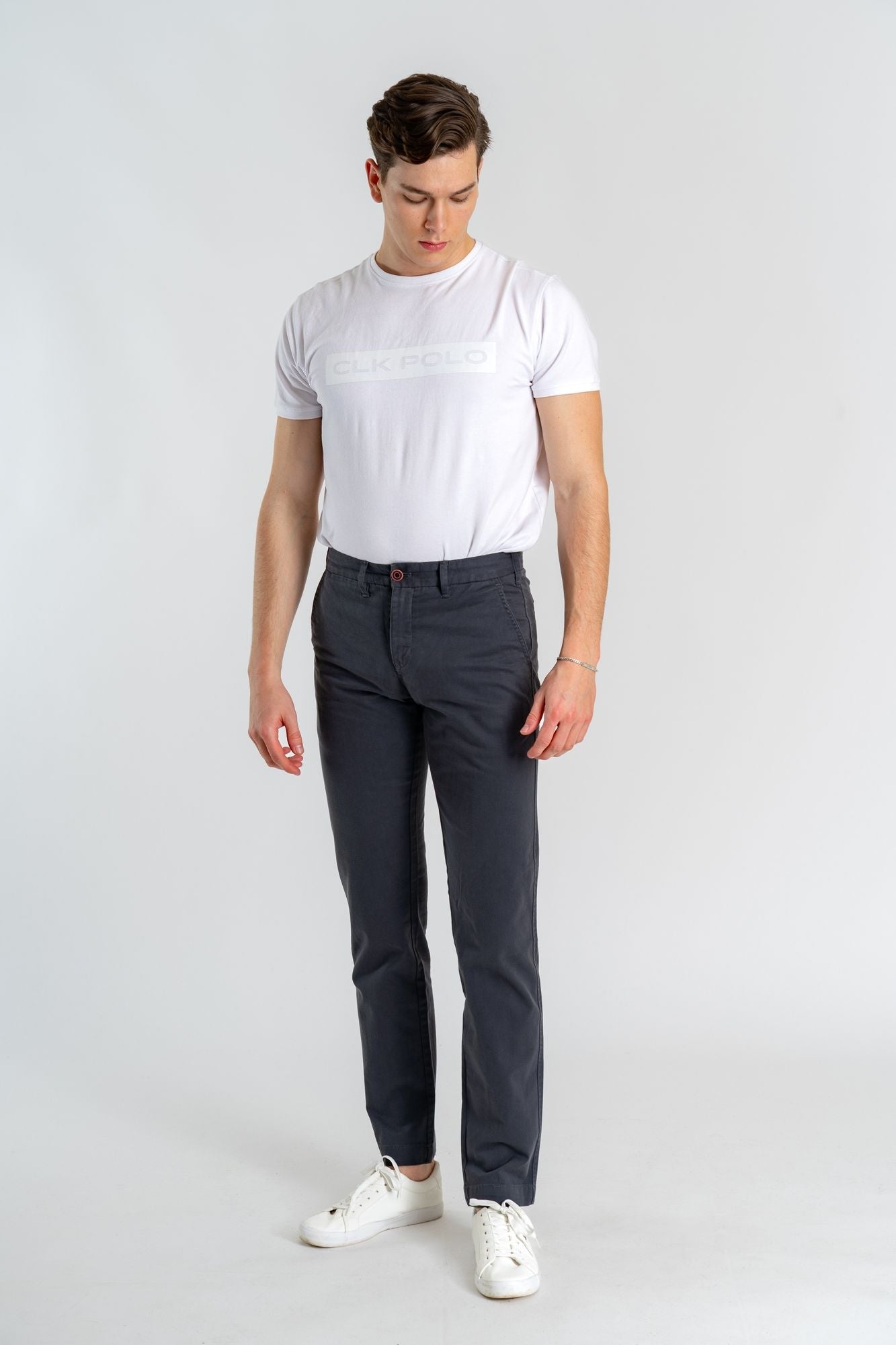 Clk Polo Calcas Trousers Clkpolo 48369 Dk.grey Cinza Escuro_shot1