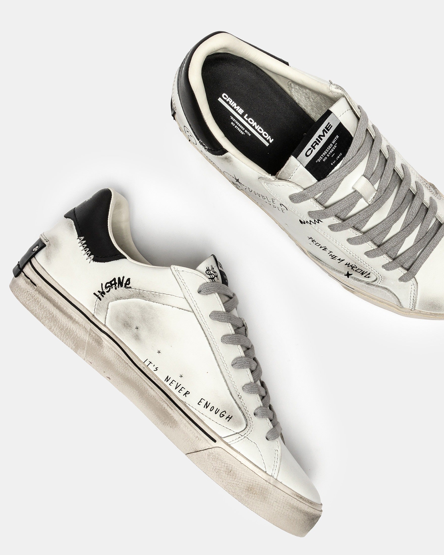 Crime London Sapatilhas Sneakers Shoes 11033aa8 Whi Black Branco Preto_shot5