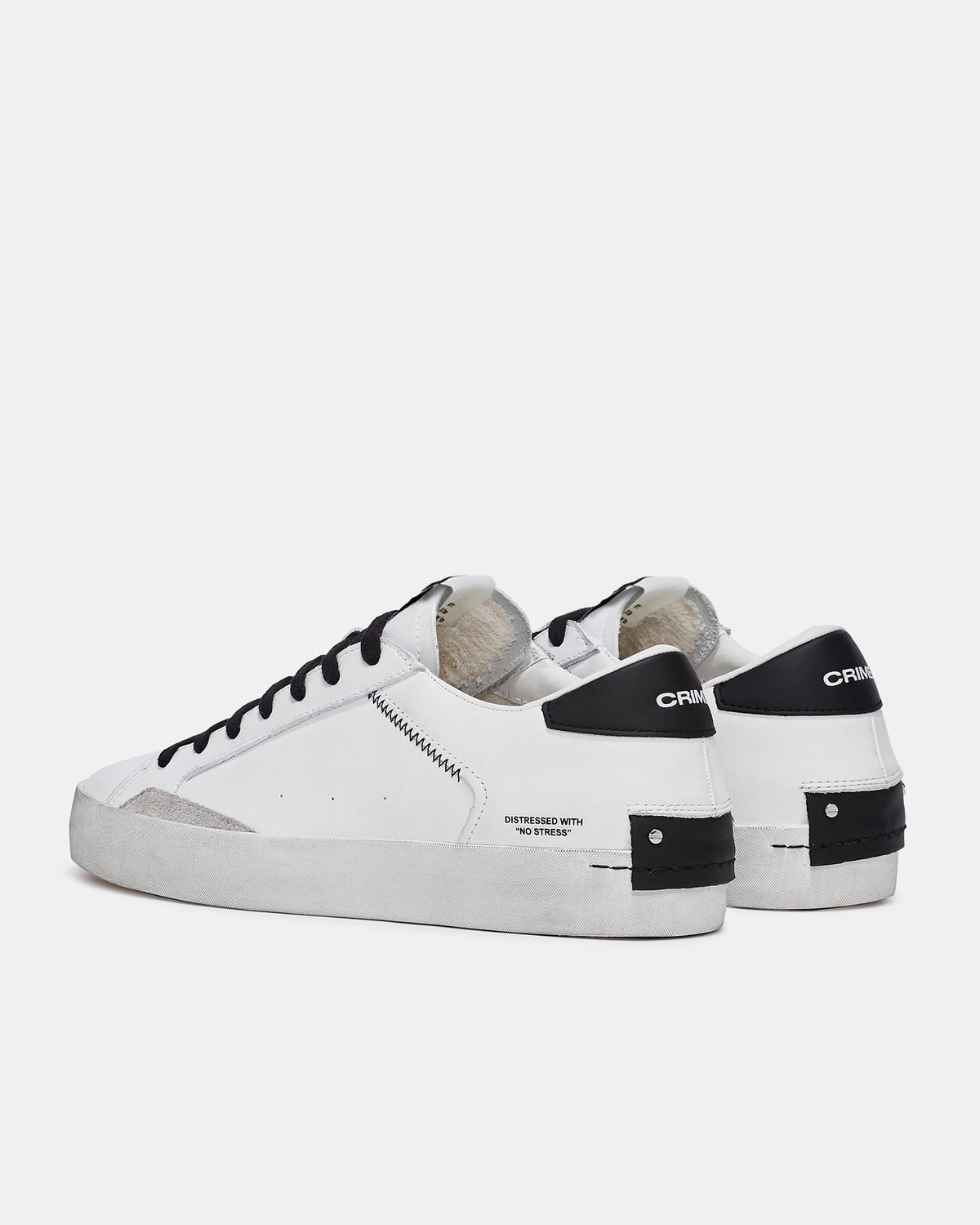 Crime London Sapatilhas Sneakers Shoes 16001pp5 Whi Black Branco Preto_shot3