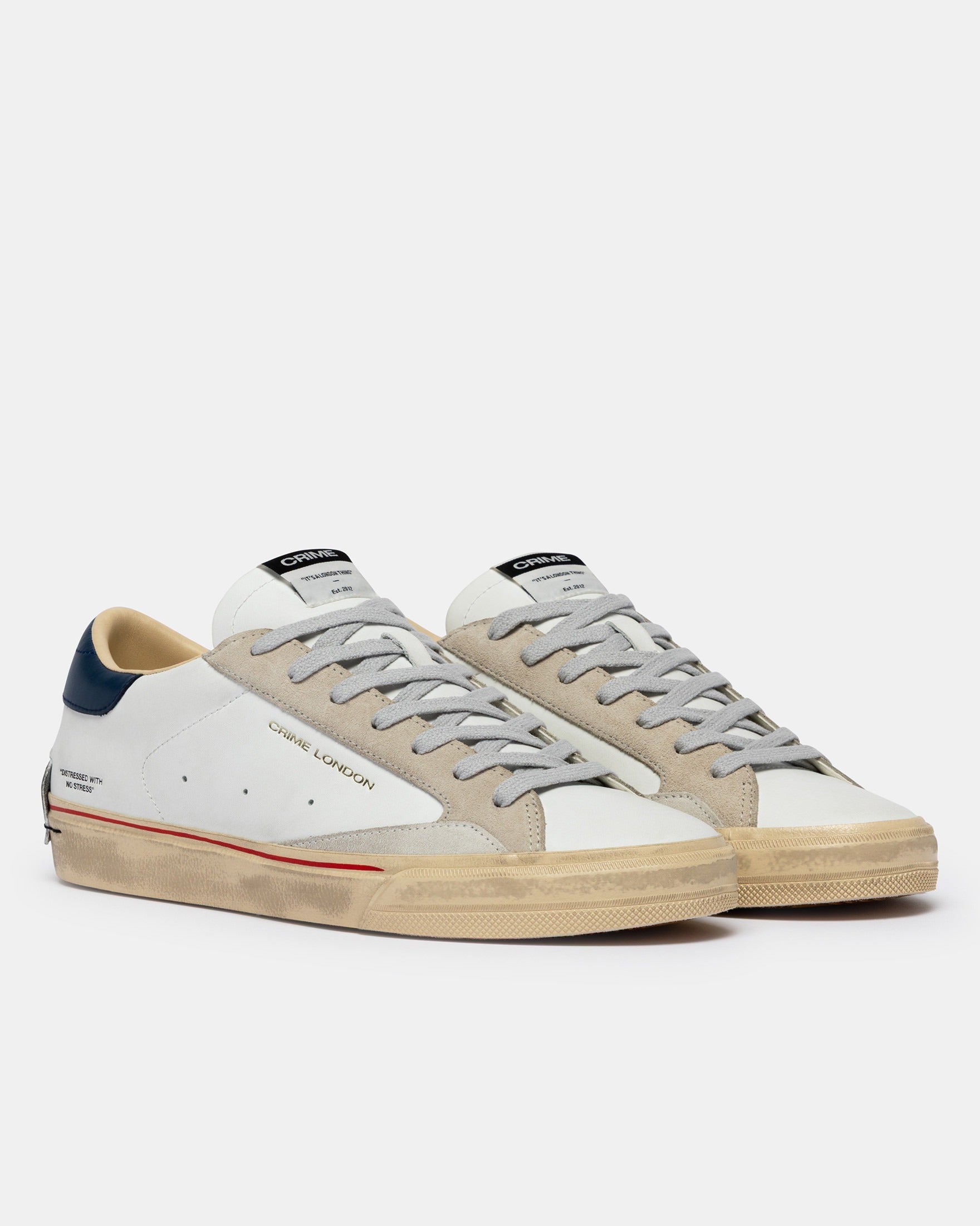 Crime London Sapatilhas Sneakers Shoes 19055pp8 Whi Nvy Branco Navy_shot2