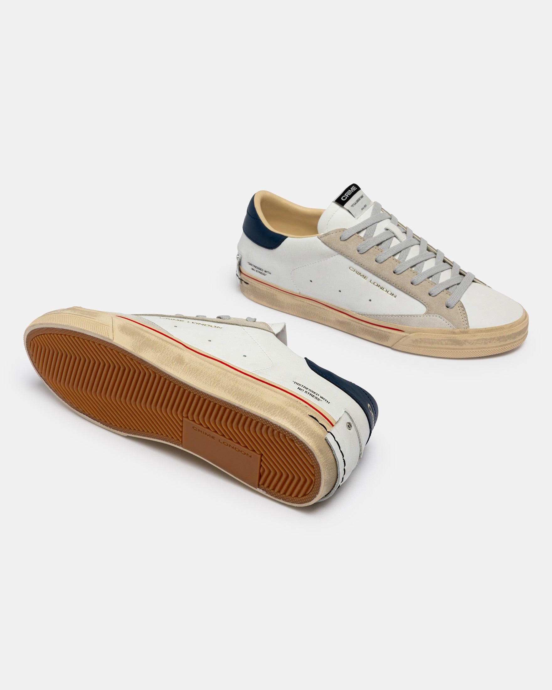 Crime London Sapatilhas Sneakers Shoes 19055pp8 Whi Nvy Branco Navy_shot4