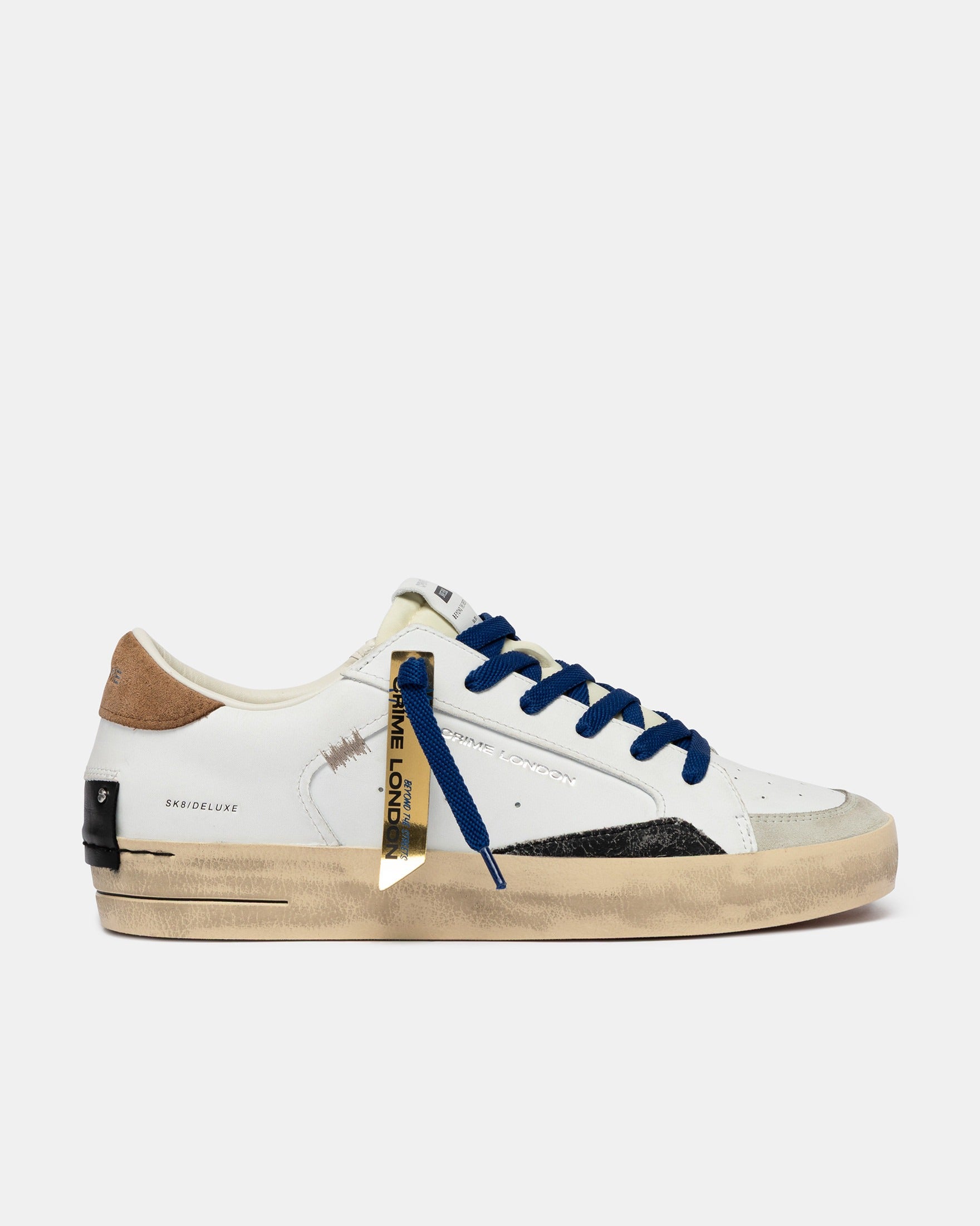 Crime London Sapatilhas Sneakers Shoes 19102pp8 Whi Brown Branco Castanho_shot1