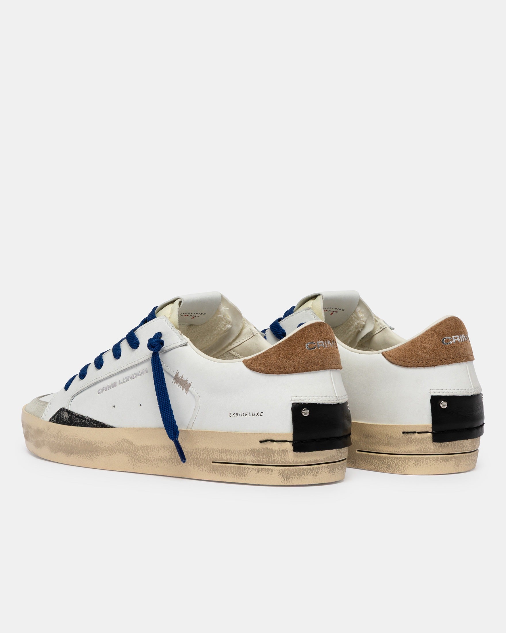 Crime London Sapatilhas Sneakers Shoes 19102pp8 Whi Brown Branco Castanho_shot3