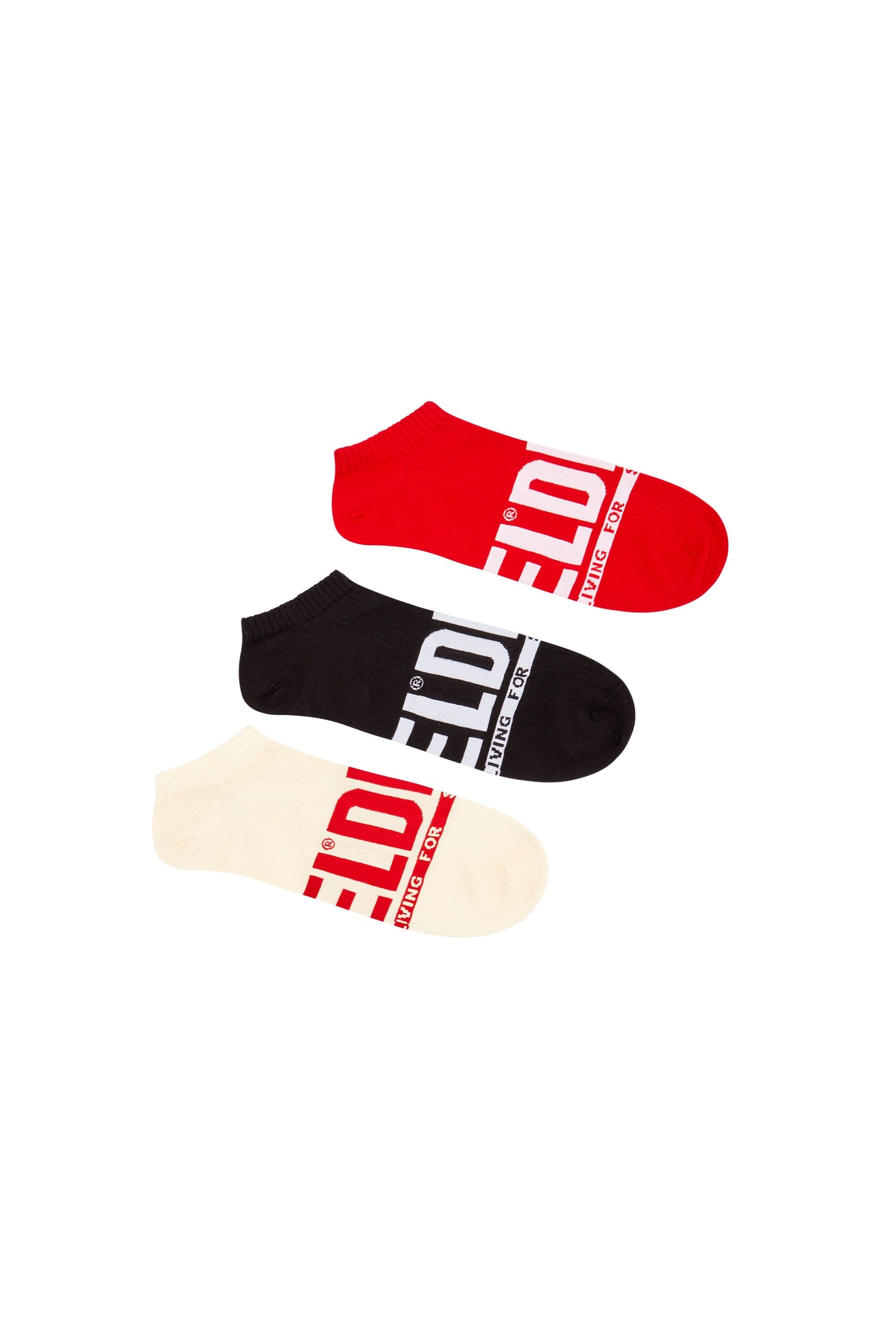 Diesel Meias Socks Gost Threepack Whi Red Bl Branco Vermelho Preto_shot1