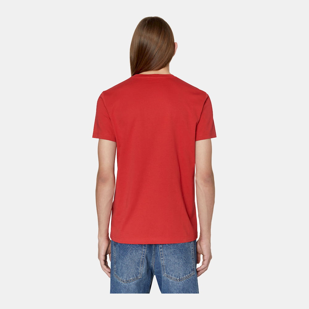 Diesel T Shirt A03766 0aaxj Red Vermelho Shot4