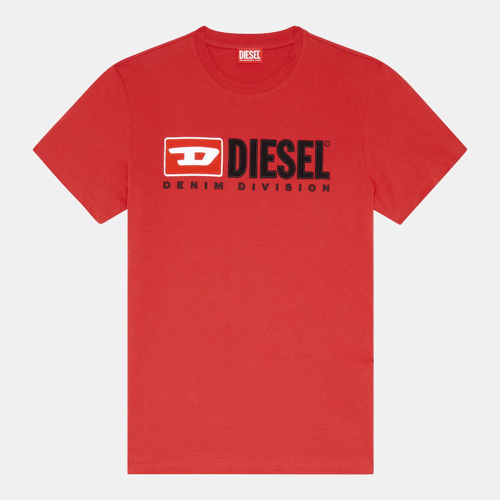 Diesel T Shirt A03766 0aaxj Red Vermelho Shot8