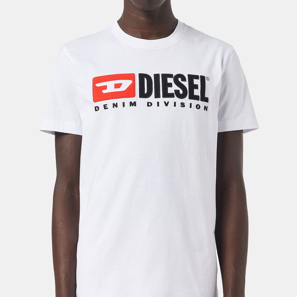 Diesel T Shirt A03766 0aaxj White Branco Shot3