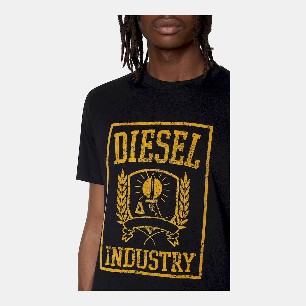 Diesel T Shirt A06800 0catm Blk Multi Preto Multicolor Shot2