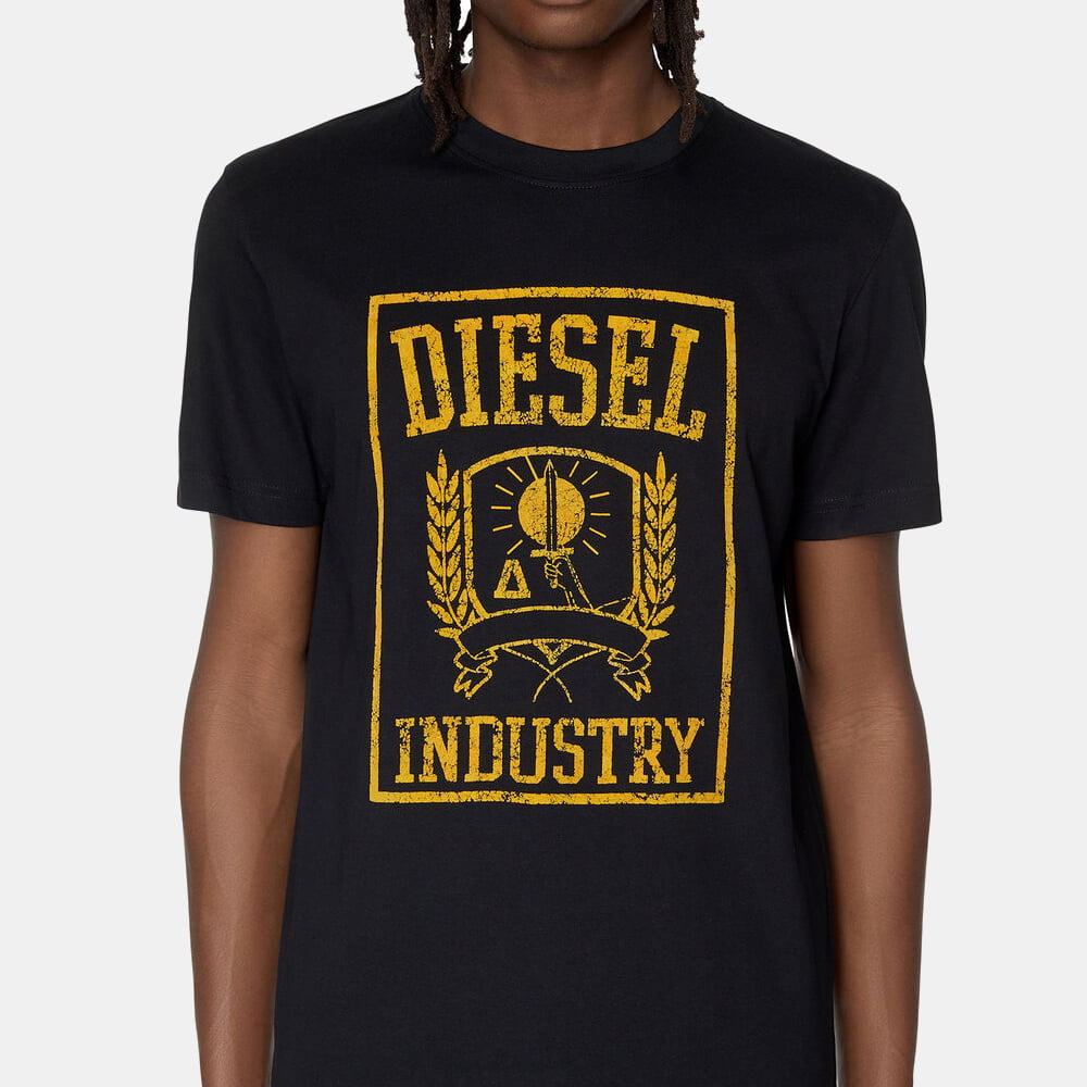 Diesel T Shirt A06800 0catm Blk Multi Preto Multicolor Shot5
