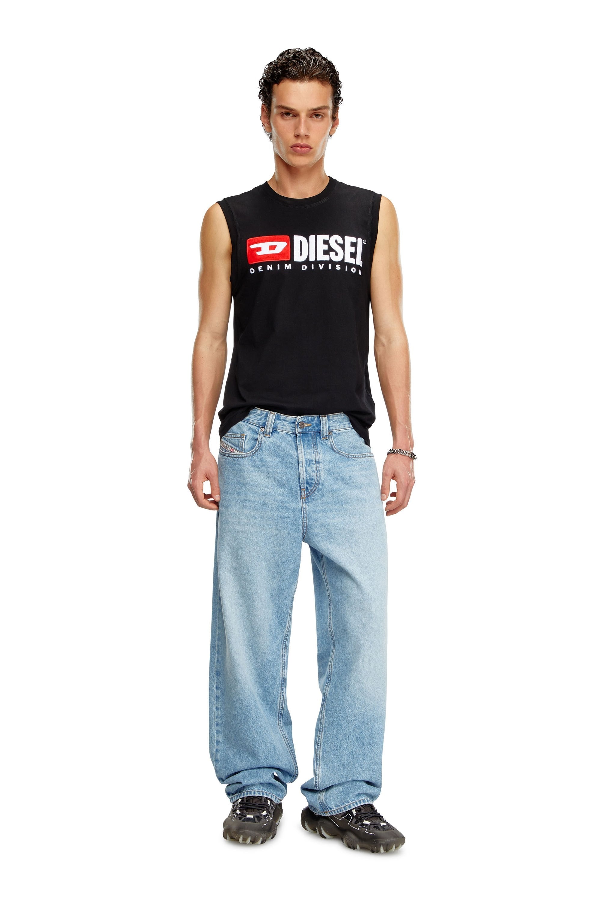 Diesel T Shirt A10508 0grai Black Preto_shot2