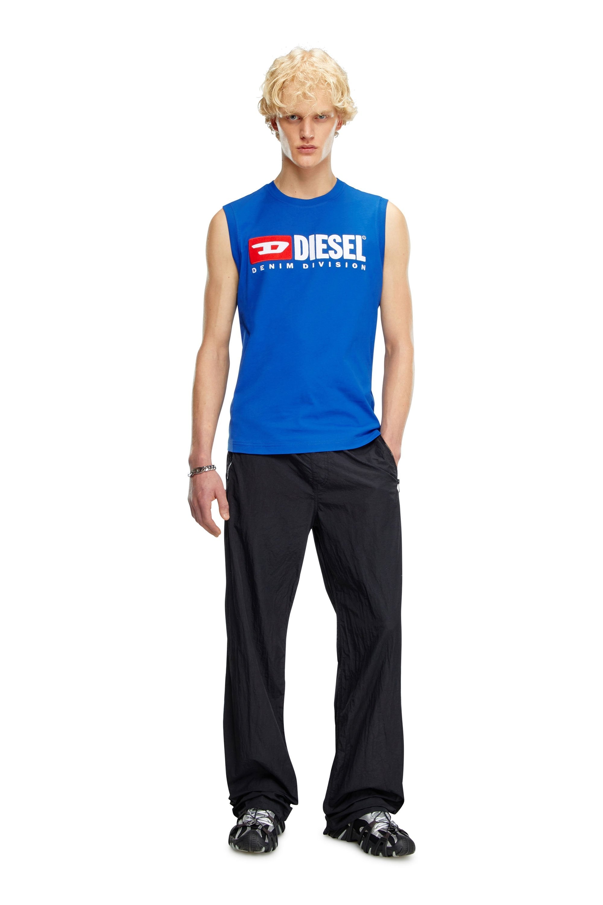 Diesel T Shirt A10508 0grai Royal Blue Azul Royal_shot1