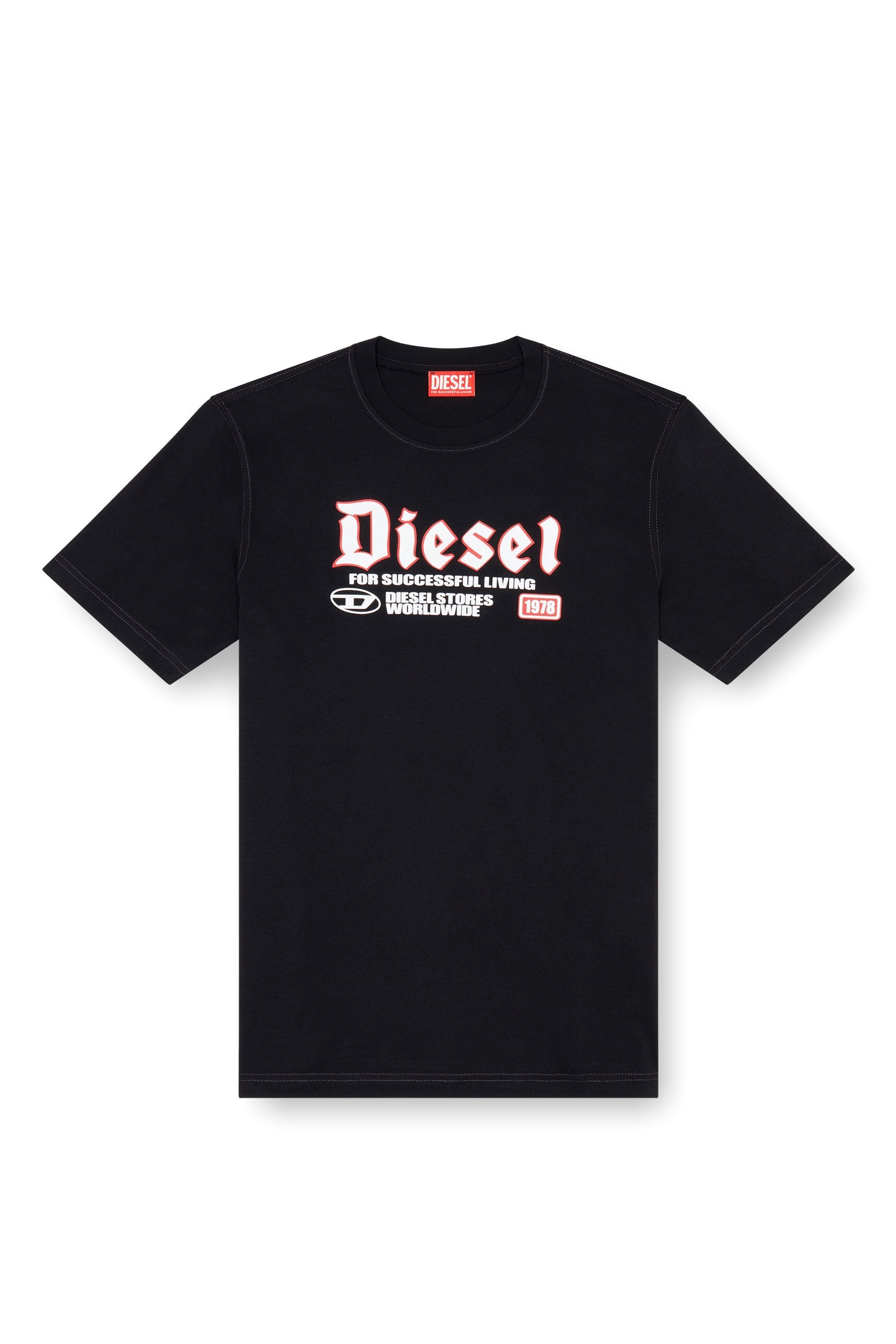 Diesel T Shirt A14789 0grai Black Preto_shot4