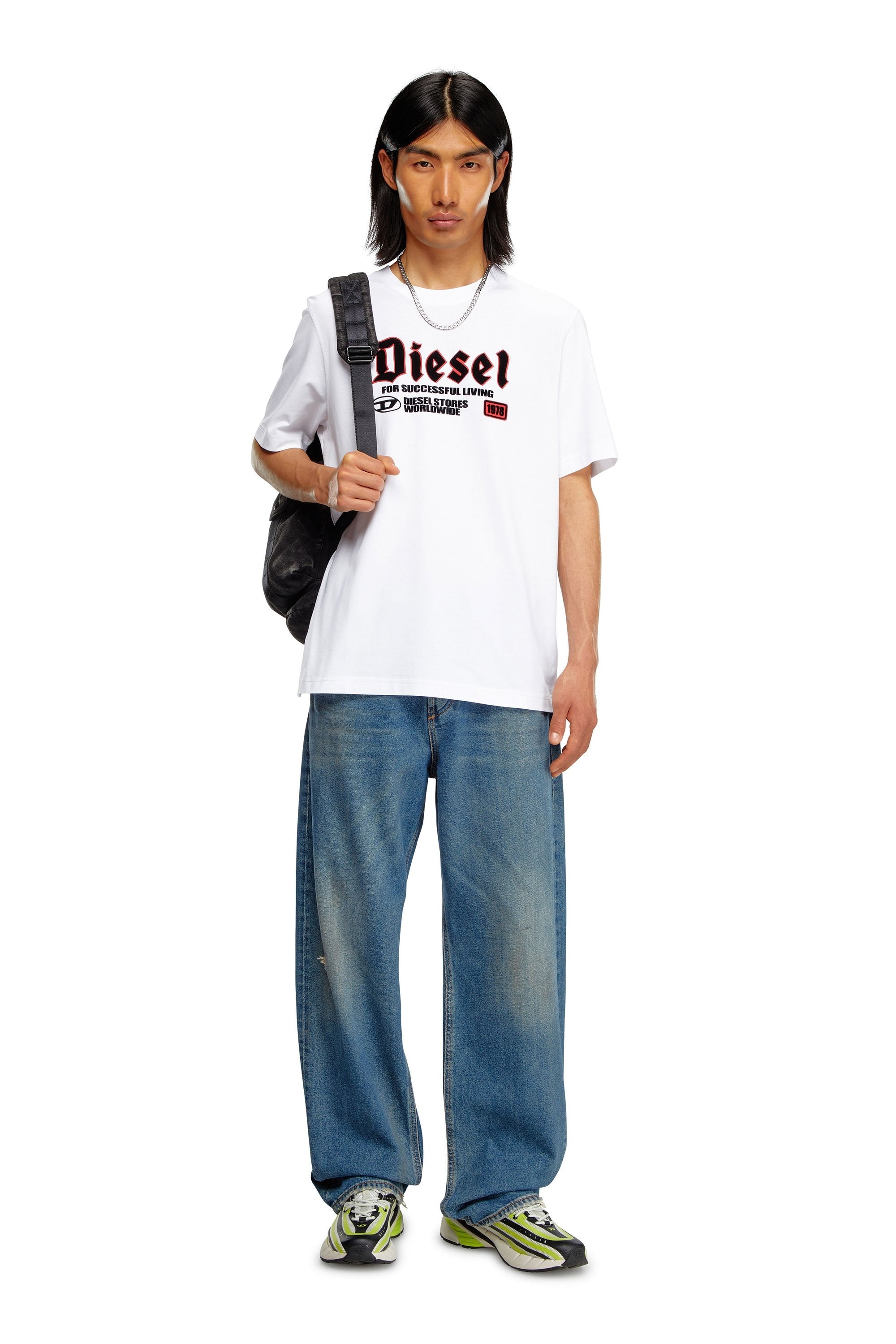 Diesel T Shirt A14789 0grai White Branco_shot1