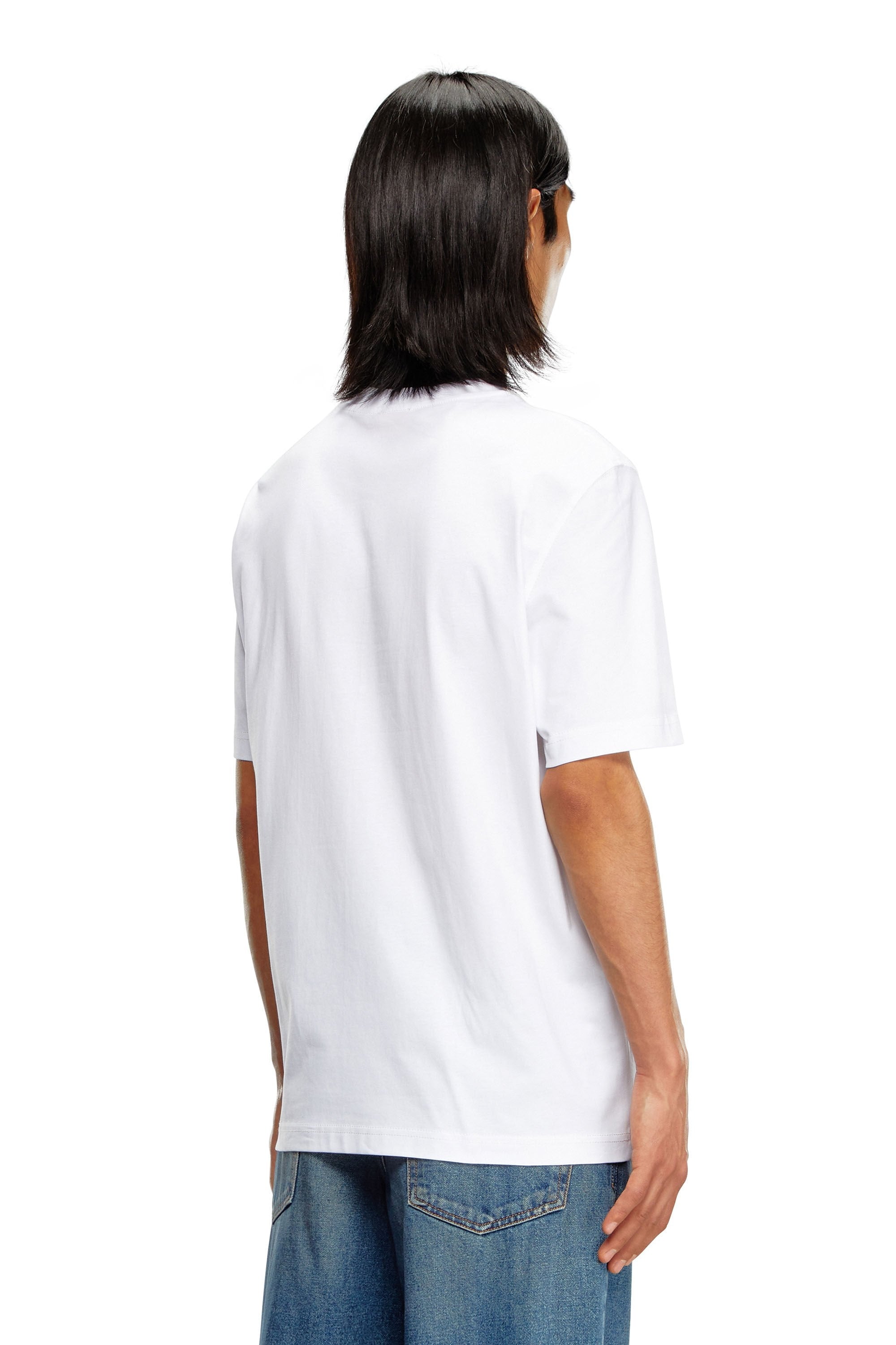 Diesel T Shirt A14789 0grai White Branco_shot2