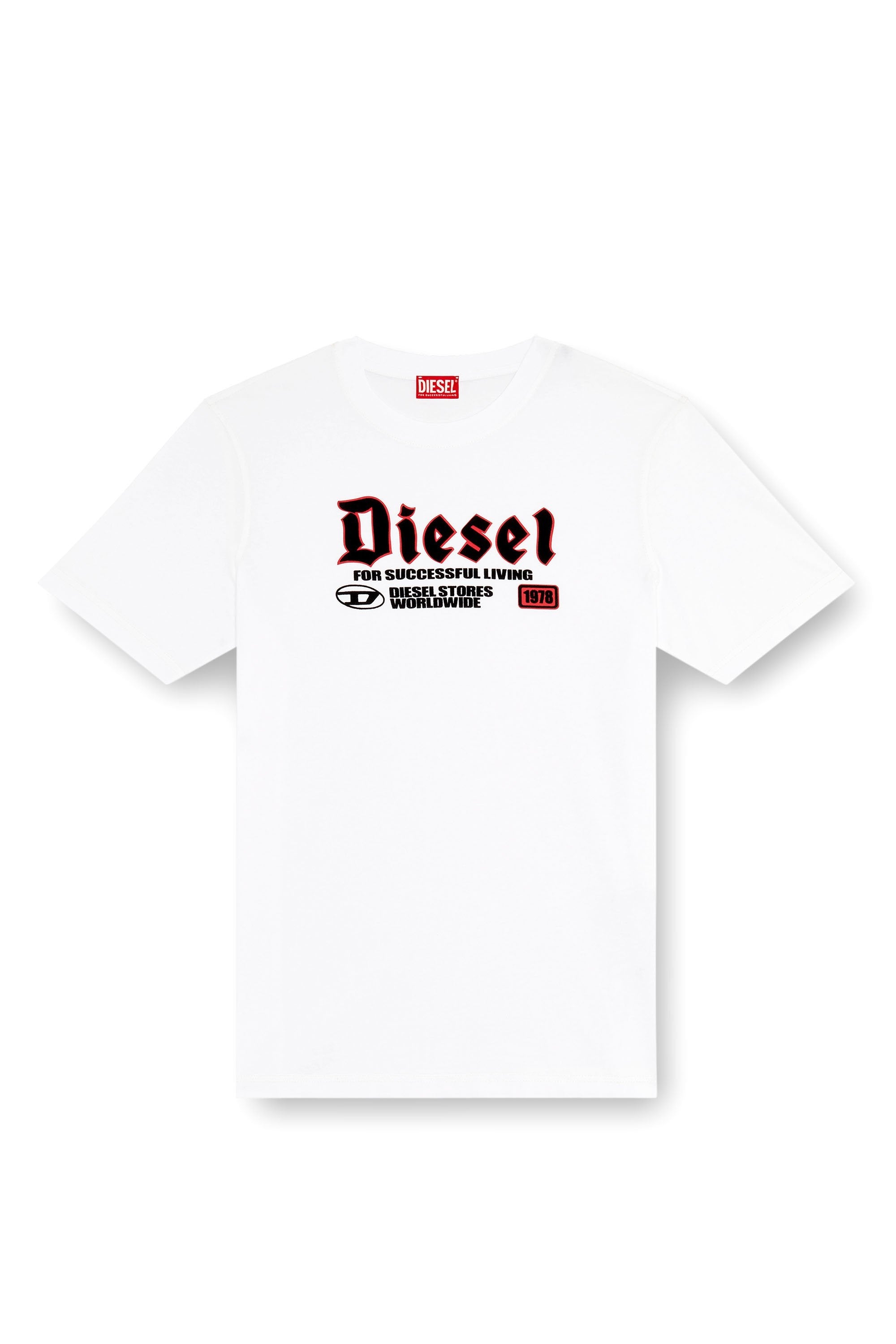 Diesel T Shirt A14789 0grai White Branco_shot4