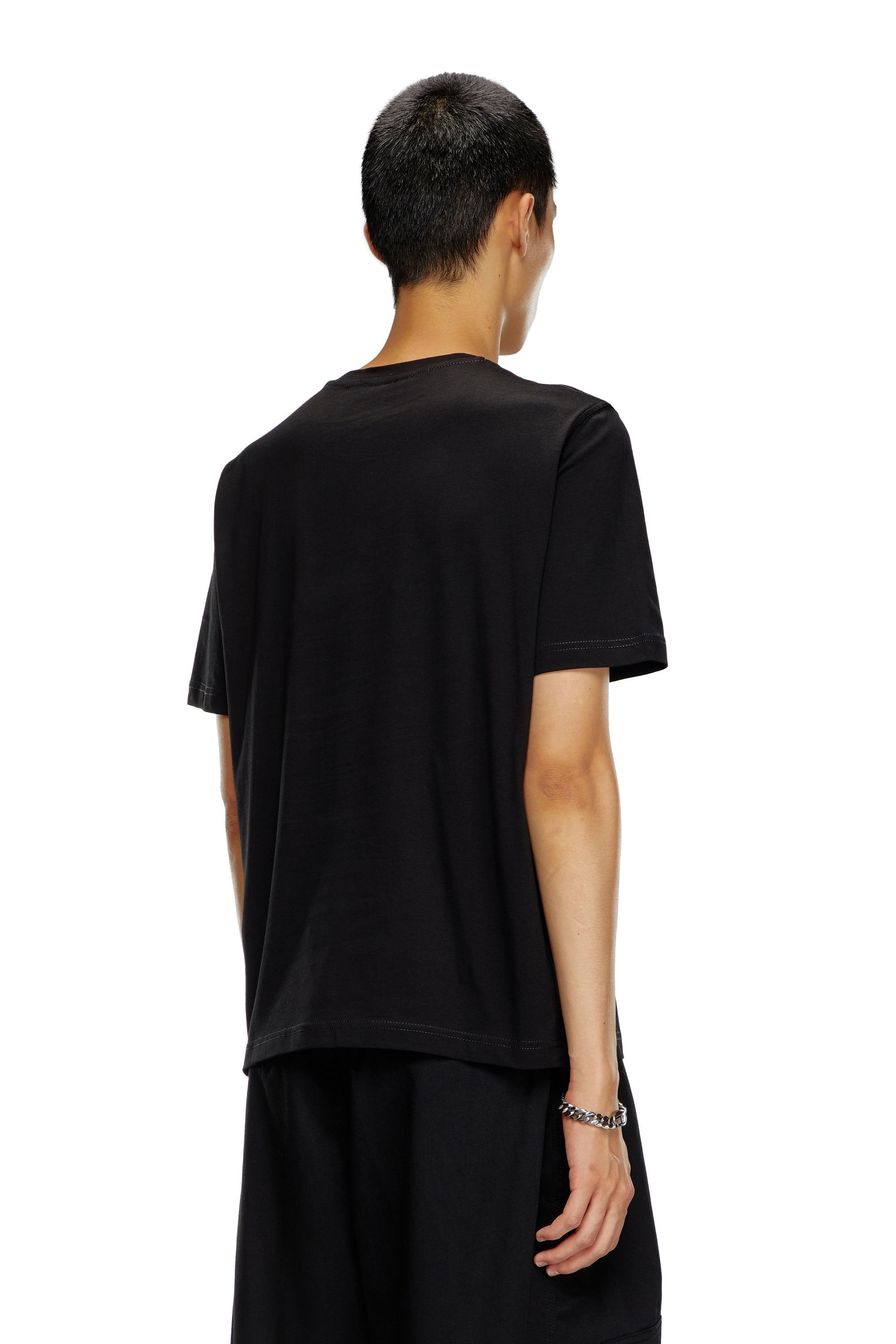 Diesel T Shirt A15025 0grai Black Preto_shot2