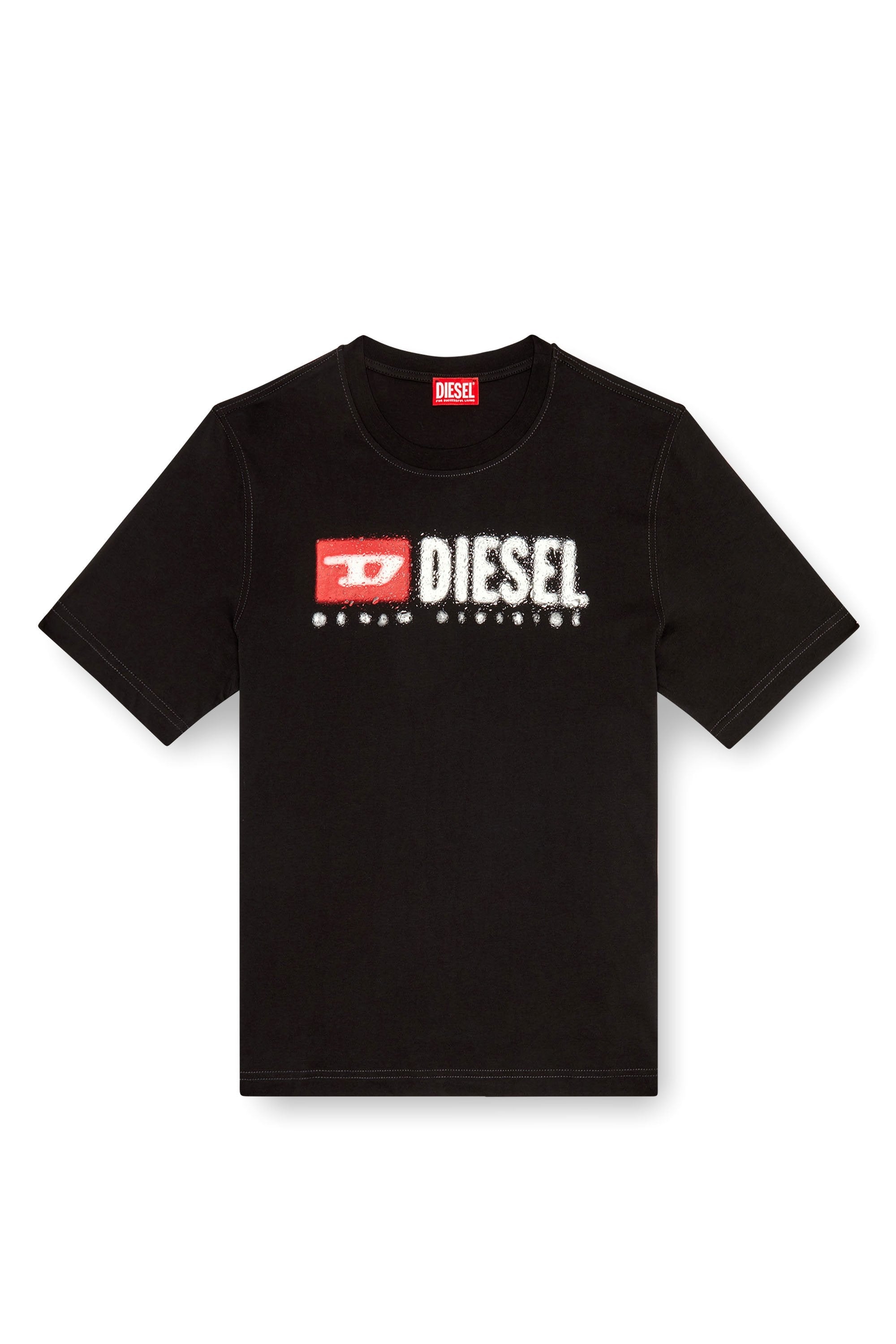 Diesel T Shirt A15025 0grai Black Preto_shot4