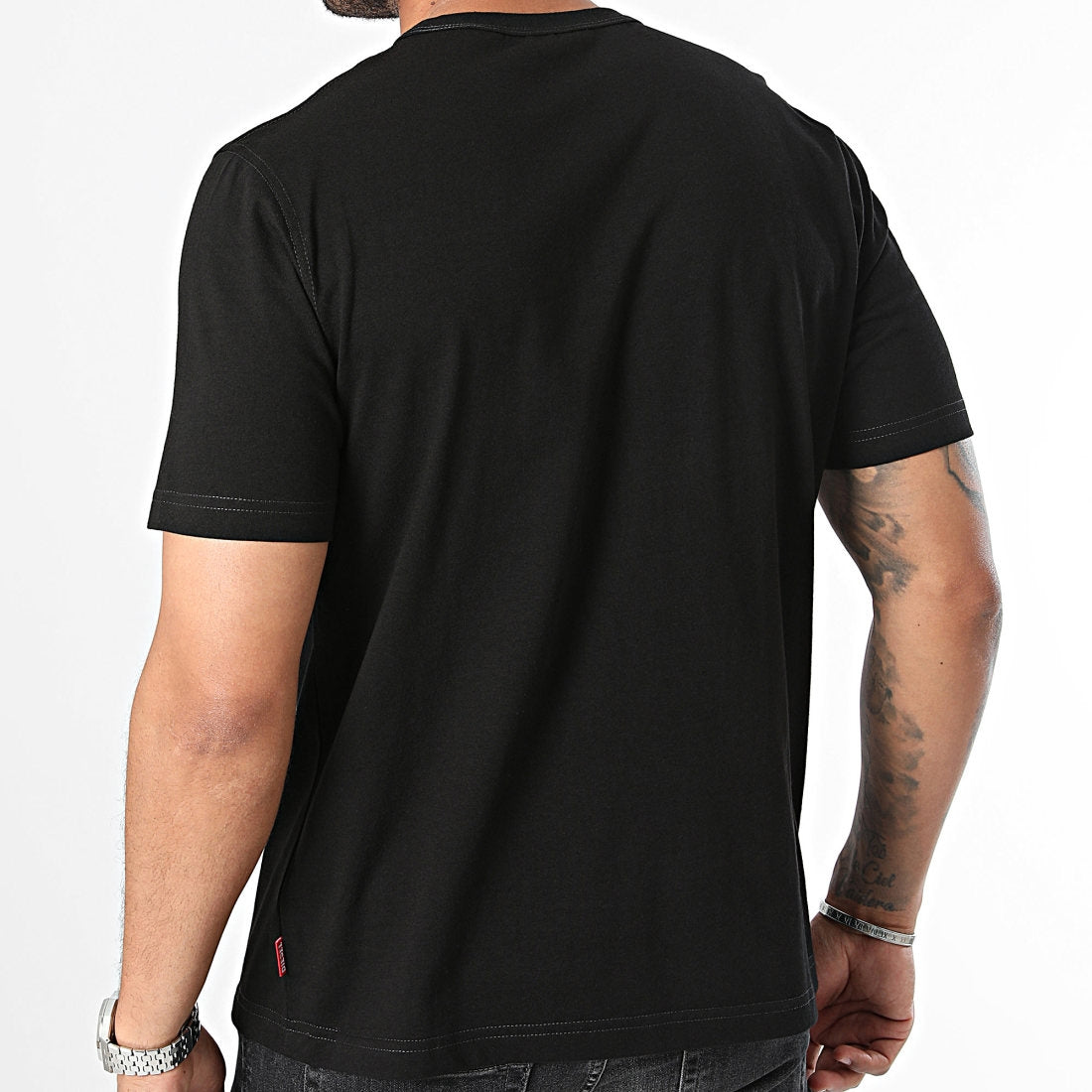 Diesel T Shirt A15379 0akak Black Red Preto Vermelho_shot4