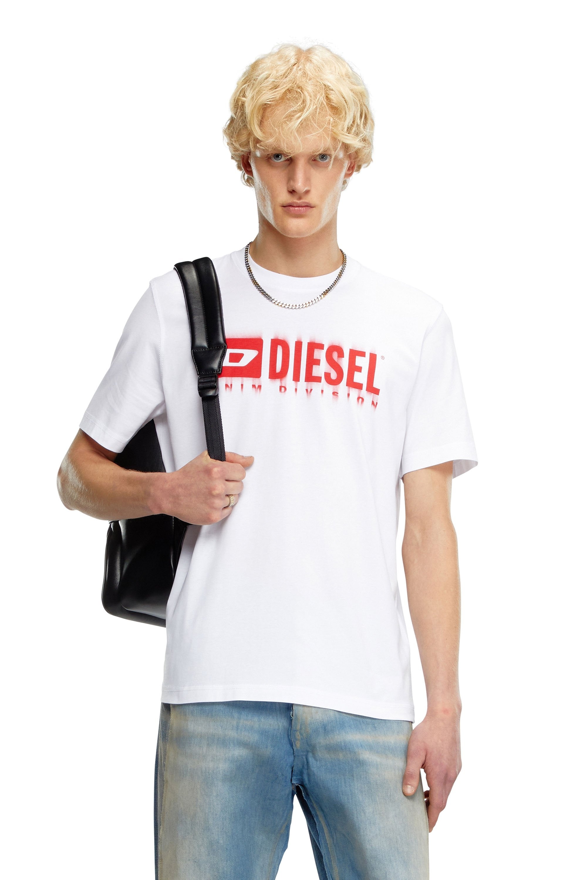 Diesel T Shirt A15398 0grai White Branco_shot3