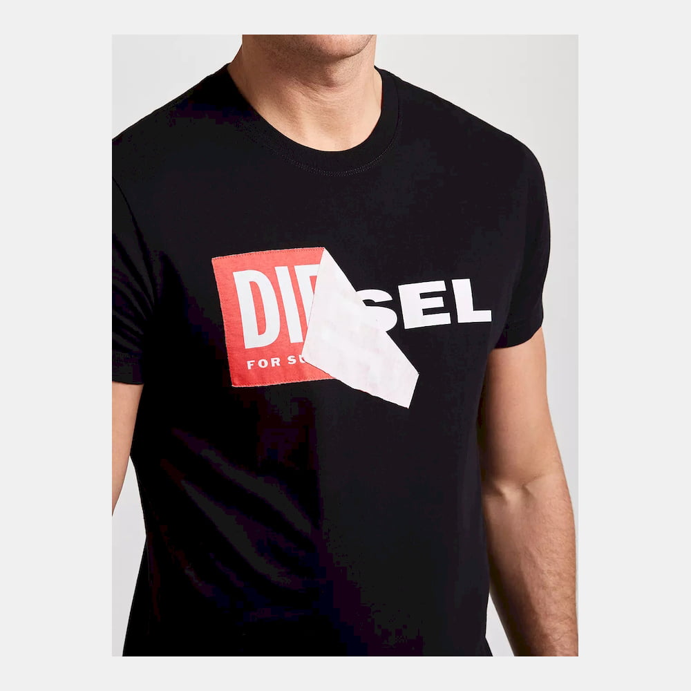 Diesel T Shirt S02x 0091b Black Preto Shot2