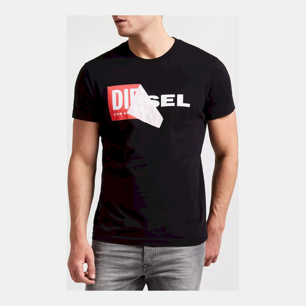 Diesel T Shirt S02x 0091b Black Preto Shot3