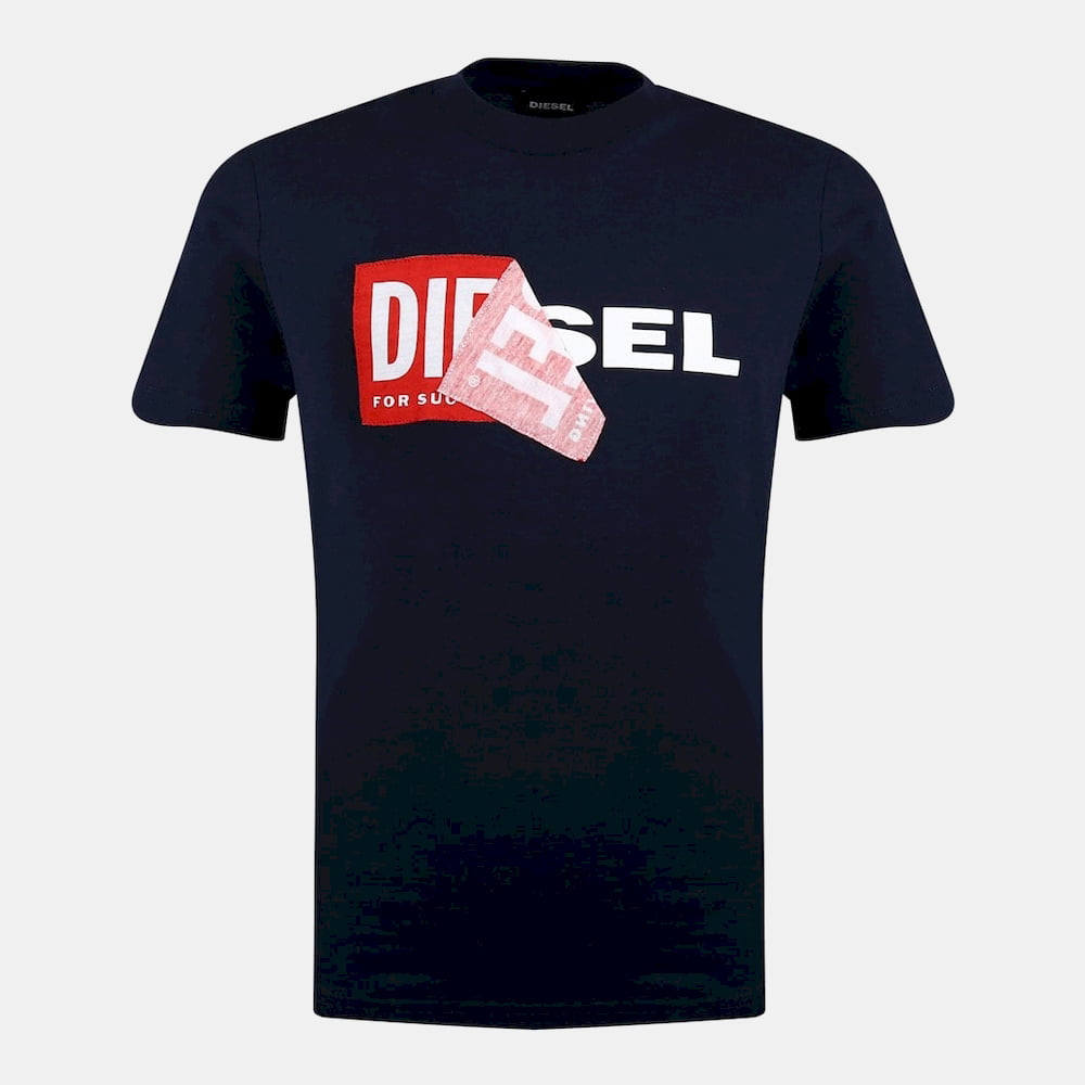 Diesel T Shirt S02x 0091b Navy Navy Shot2