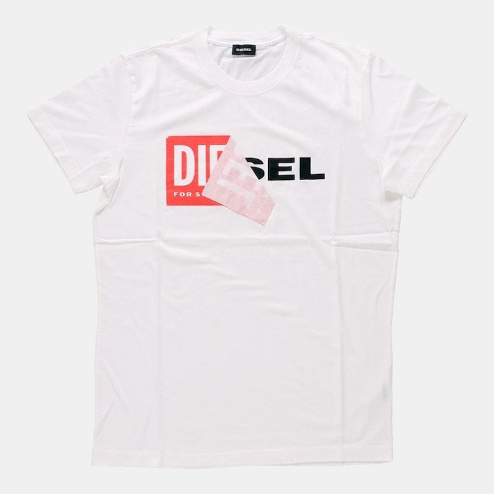 Diesel T Shirt S02x 0091b White Branco Shot2