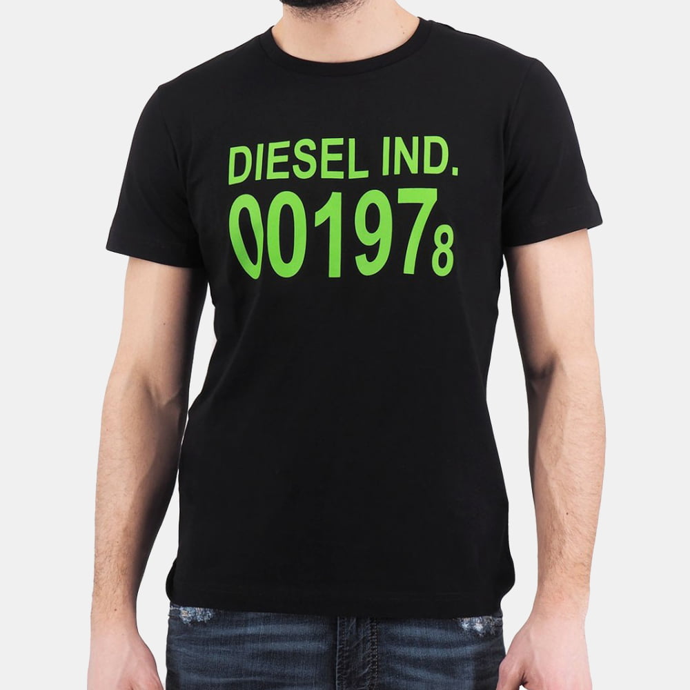 Diesel T Shirt Sasa 0aaxj Black Preto Shot7