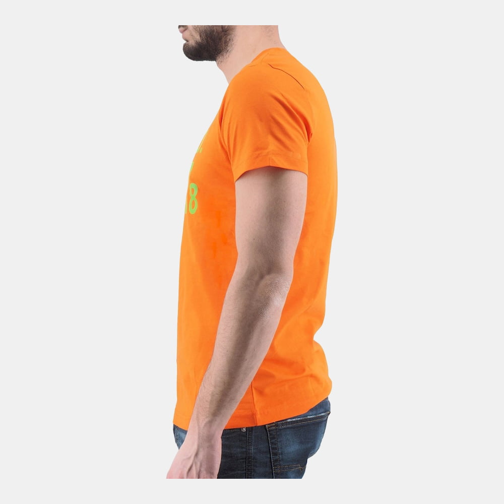 Diesel T Shirt Sasa 0aaxj Orange Laranja Shot8