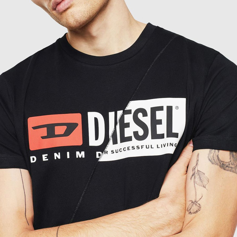 Diesel T Shirt Sdp1 0091a Black Preto Shot1