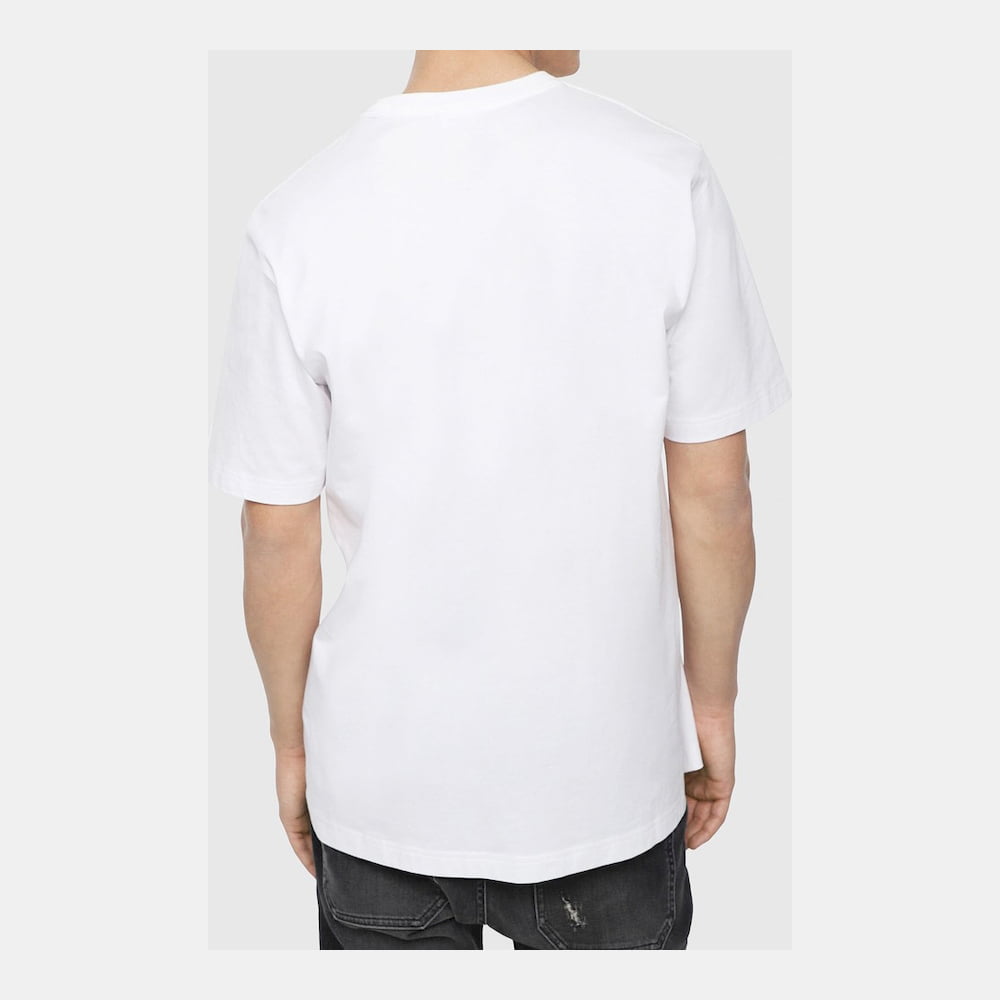 Diesel T Shirt Sspq 0091a White Branco Shot4