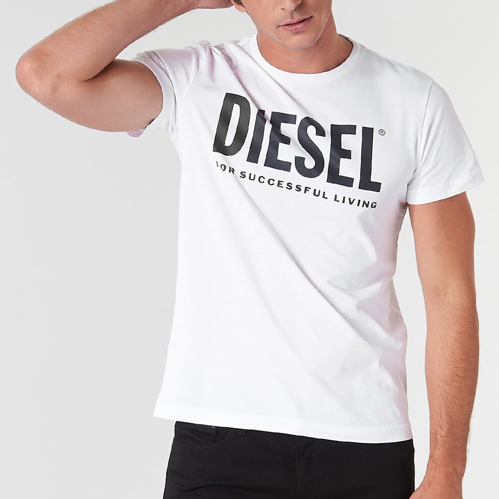 Diesel T Shirt Sxed 0aaxj White Branco Shot3