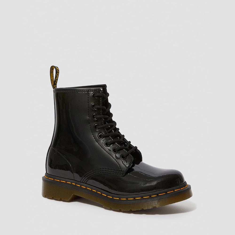 Dr.martens Botas Boots 1460 Paten Black Vern Preto Verniz Shot1