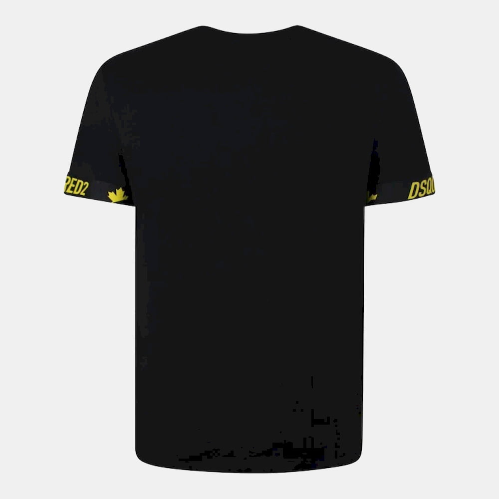 Dsquared2 T Shirt D9m3u4120 Blk Yellow Preto Amarelo Shot2