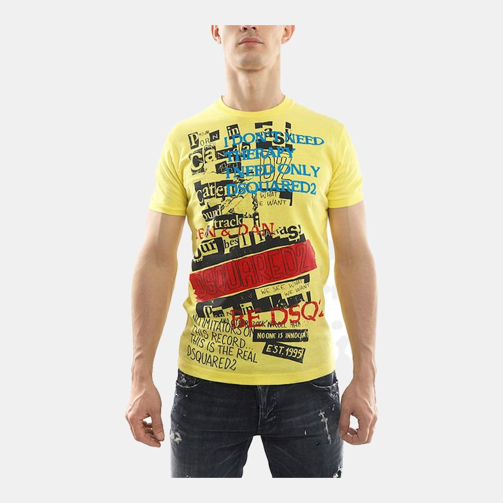 Dsquared2 T Shirt S74gd0537 Yellow Amarelo Shot6