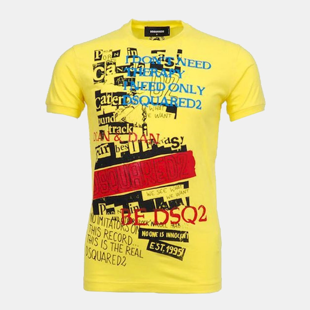 Dsquared2 T Shirt S74gd0537 Yellow Amarelo Shot8