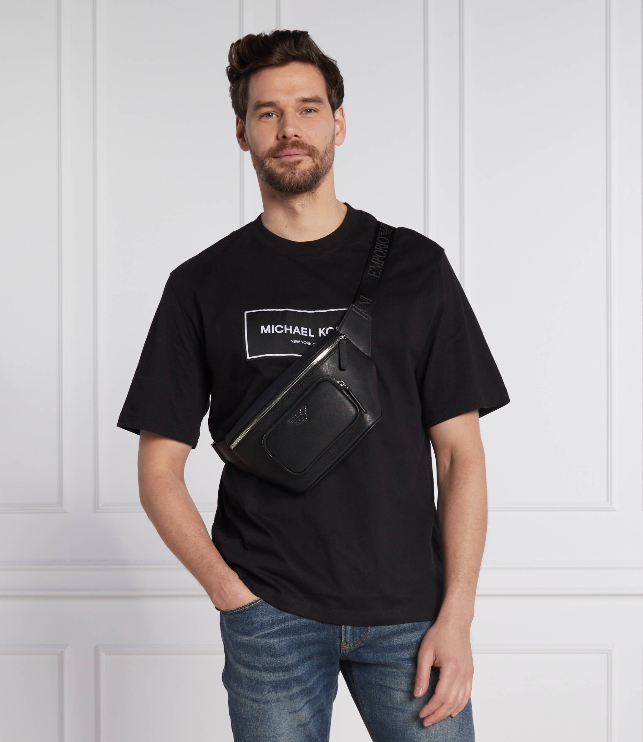 Emporio Armani Bolsa De Cintura Waistbag Y4o238 Y138e Black Preto_shot3