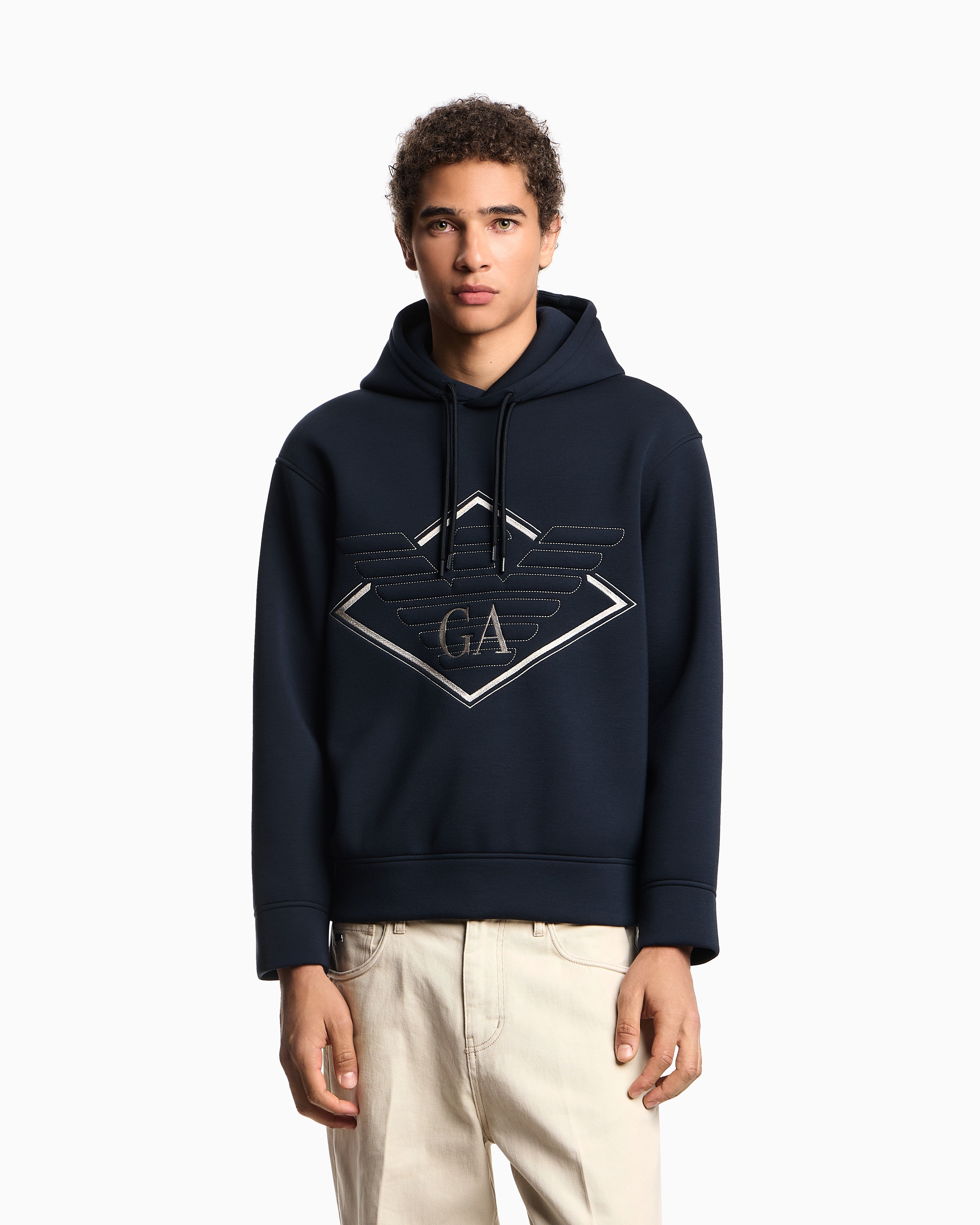 Emporio Armani Camisola Hoodie Em002882 Af18339 Navy Navy_shot3