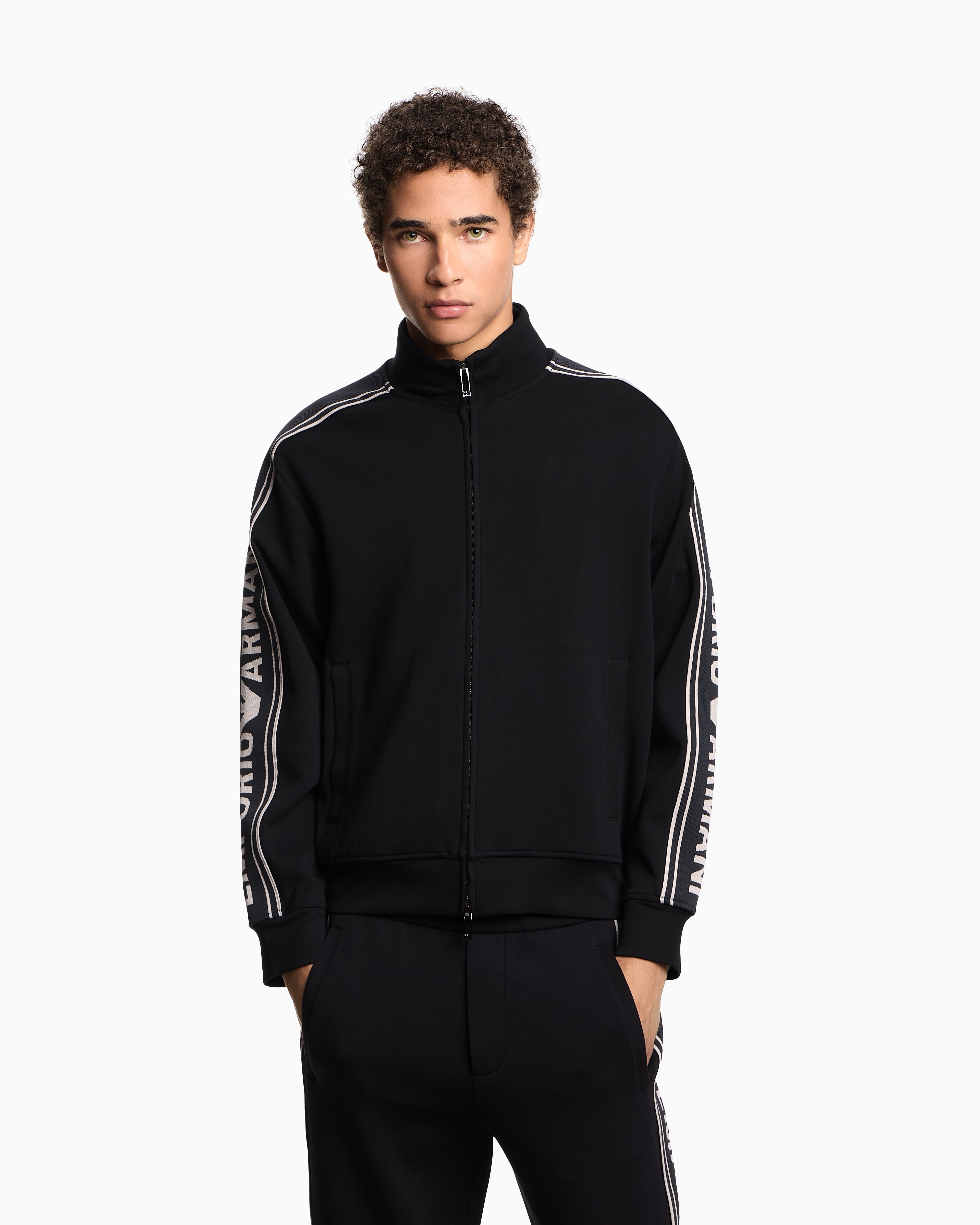 Emporio Armani Camisola Hoodie Em002913 Af10013 Black Preto_shot3